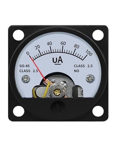 Microampèremètre circulaire DC pour test de courant faible 100uA ampèremètre à connexion directe