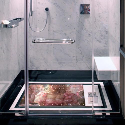 Tapis de bain antidérapant évacuation d'eau rapide ventouses PVC - 7