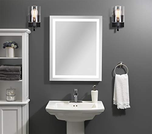 Cuaulans Wall Sconces Set Of 2, Black Sconces Wall Lighting With Glass Shade, Modern Metel Bathroom Sconces, Farmhouse Wall Lamp For Stairwell Hallway Bedroom Mirror Living Room #TOP6