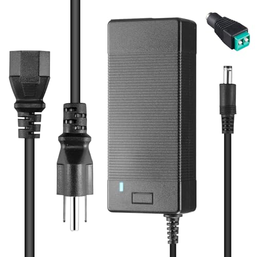 12V 5A Power Supply,60W AC100-240V to DC 12V Adapter Converter Transformer,5.5x2.1mm~2.5mm DC Output Jack,12 Volt 5 Amp 4Amp 3Amp 2Amp 1Amp Power Supply for LED Light Strips,Camera,Router,Printer