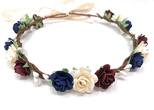 Flower crown wedding girl hair piece headband bridal wreath garland by Daddasprincess (Ivory) Flower crown wedding girl hair piece headband bridal wreath garland by Daddasprincess (Ivory)