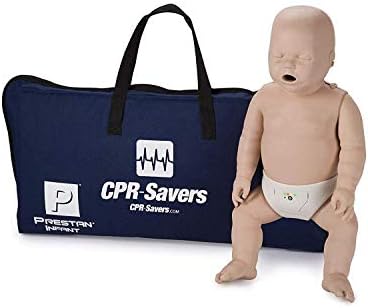 CPR Savers Prestan Professional Infant CPR Training Manikin with 2019 AHA Feedback Monitor, Medium Skin, PP-IM-100M-MS