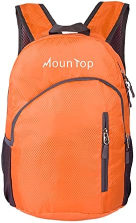 mountop Outdoor Lightweight Foldable Water Resistant Backpack for Travel Hiking Riding - Orange