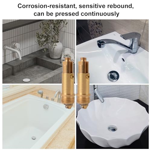 Pop-Up Ablaufventil,Pop-Up-Klick-Klack-Badablauf-Federbolzen aus Messing,Messing Pop-up-Ablaufventil Schrauben,Pop-up-Ablaufventil Schrauben-Messing,Pop Up Ablaufventil Schrauben Messing,2 Pieces