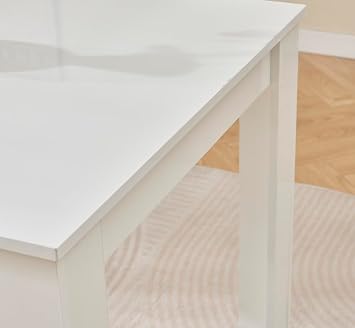 Rainbow Tree 120cm High Gloss Dining Table White for 4-6 Family, Modern Kitchen Table for Dining Room, Kitchen, Writing Table for Living Room Home/Office (120cm High Gloss White)
