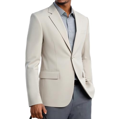 Beninos Mens Sport Coat Casual Blazer One Button Business Suit Jacket