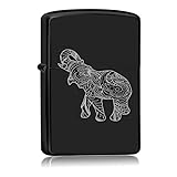  Feuerzeug Schwarz - Elefant