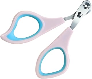Cat Nail Clippers with Ergonomic Handle Non Slip Pink Stainless Steel | PET Grooming Tool, Comfortable Grip for Hand and Wrist Comfort, Plastic Construction, Suitable for PET Care