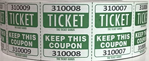 Tickets de tombola double rouleau 2000 numéros lisibles pour loterie