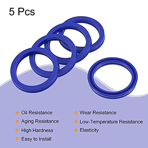 Meccanixity Un Radial Shaft Seal 40Mm Id X 50Mm Od X 6Mm Width Pu Oil Seal, Blue Pack Of 5 #TOP3