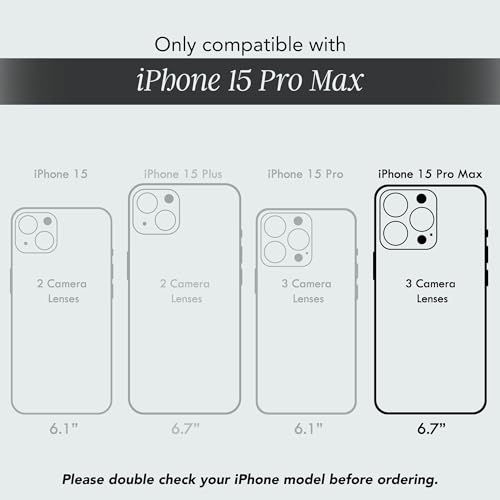 Image of COCOMII Rectangle for iPhone 15 Pro Max Case, Aurora Opal