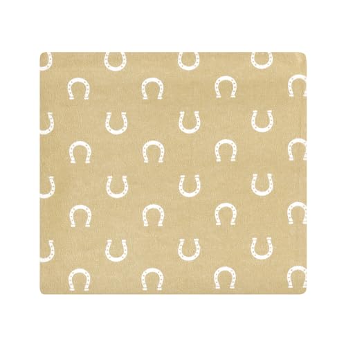 Image of Hudson Baby Unisex Baby Cotton Poly Flannel Receiving Blankets Bundle, Cowboy, One Size