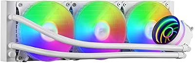 Mars Gaming ML-ONE360, Refrigeración Líquida CPU, TDP 550W, Espejo Infinito, 3 Ventiladores Silenciosos, Multisocket Universal, Blanco