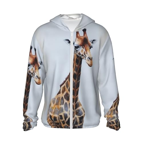 Veste à capuche UPF 50+ Girafe pour randonnée et sorties mer