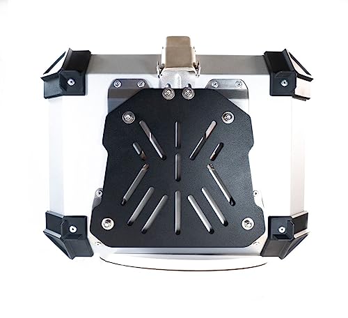 GPR Tech Top Case ALPI-Tech 45 LT kompatibel mit R 1250 GS 2019/2020 e4 Top Case ALPI-Tech 45 LT, Silberfarben mit spezieller Platte, Fassungsvermögen 45 Liter