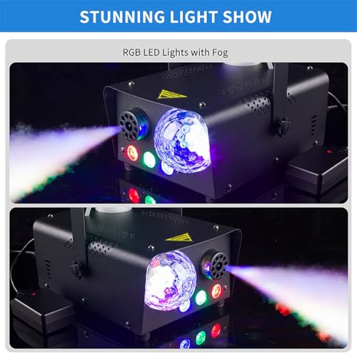 Máquina de Humo Automática con 13 luces LED coloridas, Control Remoto Inalámbrico para Halloween, Navidad, Bodas, Fiesta, Uso Interior, 18led miniatura 4