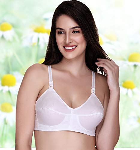 Image of SONA Women's Bee Heart Cotton Full Coverage Non Padded Elastic Straps Bra