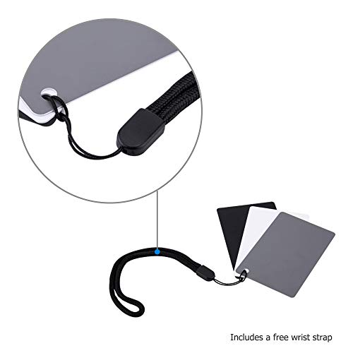 3-in-1 Graukarten für Digitale Spiegelreflexkameras und Film-Belichtung, Messkarte, Farbkalibrierung, für Canon, Nikon, Sony, 18% Weißabgleich, Set