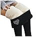BIBOKAOKE Legging thermique pour femme - En peluche - Chaud - Doublé - Pour l'hiver - En polaire - Taille haute - Thermoleggins plus velours épais