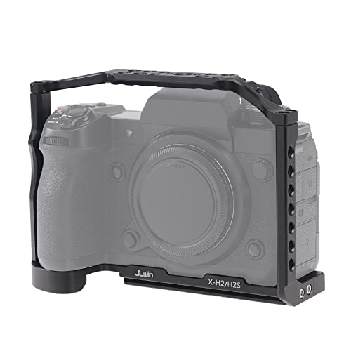 FOTGA Camera Cage for Fujifilm X-H2/X-H2S Camera, Aluminium Video Vlogging Stabilizer Rig with NATO Rail, 1/4"Screw Mount