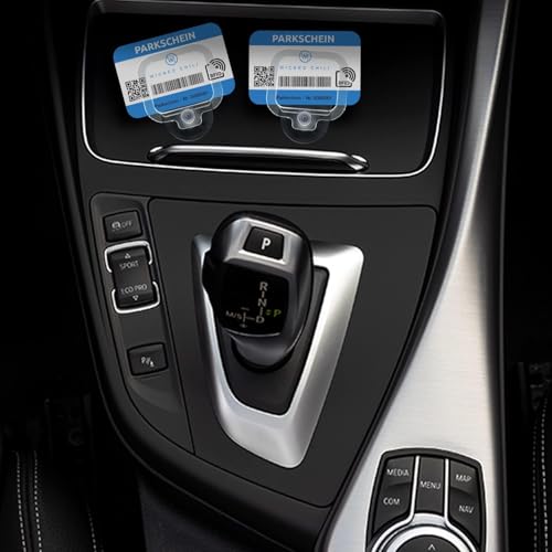 Wicked Chili 2er Set Parkausweis Auto Halterung Windschutzscheibe mit 30mm Saugnapf, Kartenhalter, Parkscheinhalter, Parkausweishalter, Kartenhalter Autoscheibe (Made in Germany) transparent, 2X