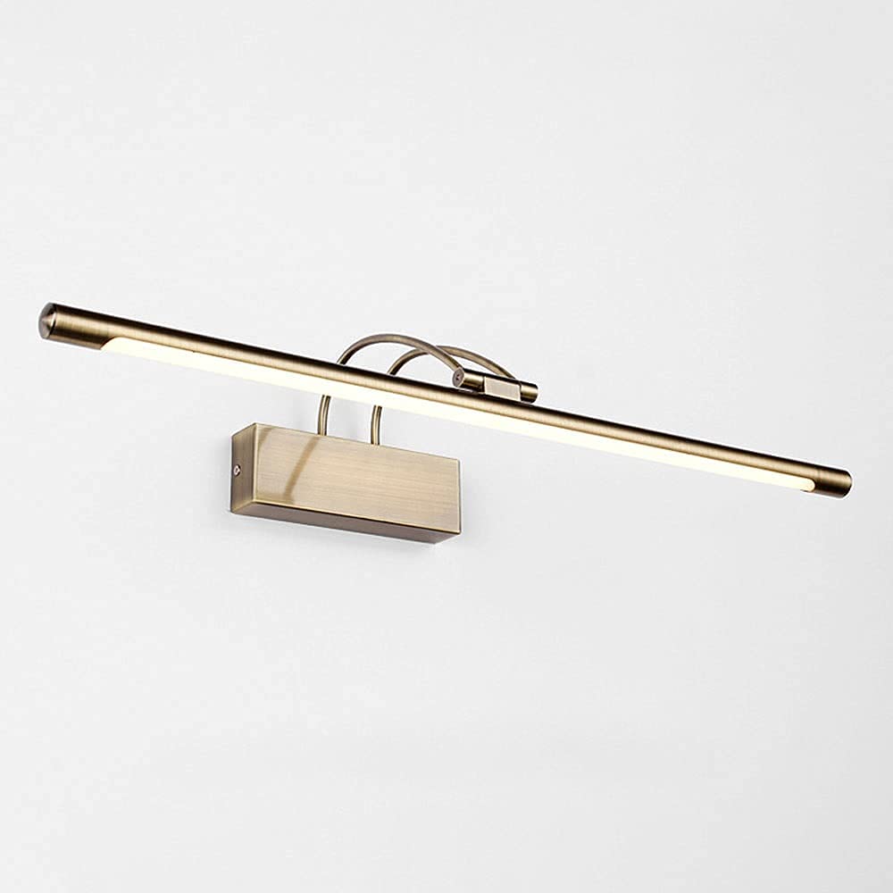 Lámpara frontal de espejo giratorio con luz de tocador de baño LED moderna, lámpara de aplique de pared ajustable de acero inoxidable, luz de pared de tocador sobre espejo, accesorio de iluminación de