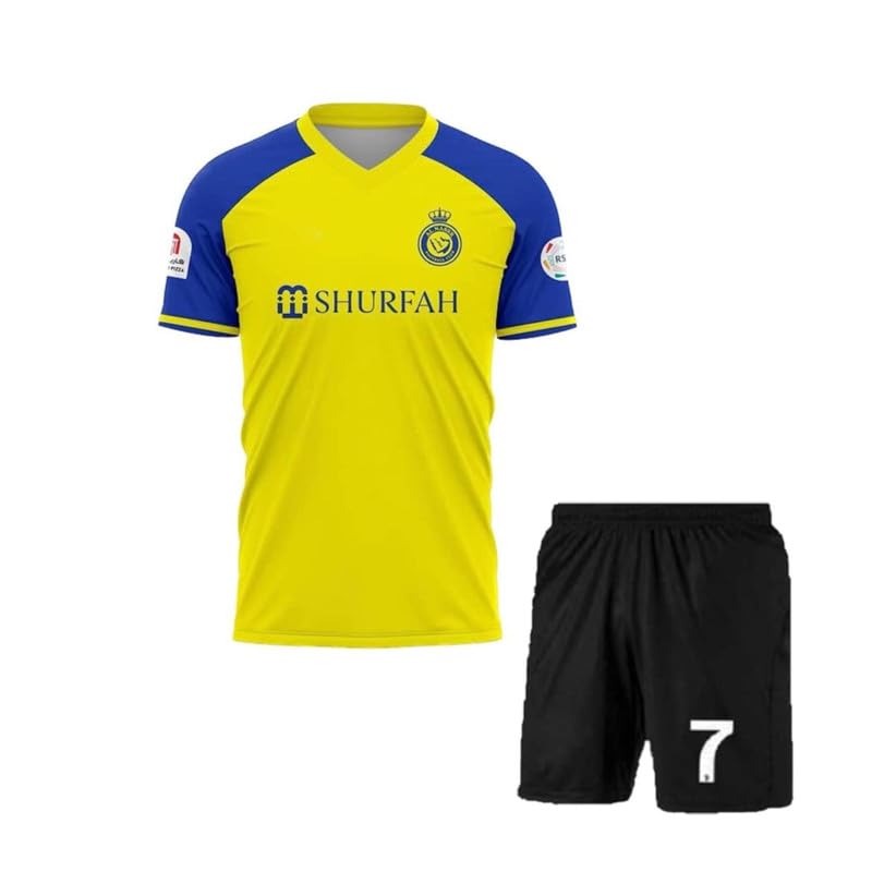 Image of Ronaldo 7 Jersey with Shorts for (Kids,Boys & Men)