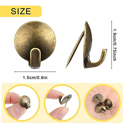 Zhengmy 30 Pack Metal Cubicle Hooks Fabric Panel Wall Hooks Cubicle Clips Push Pins Cubicle Picture Hangers For 20 Lbs Office Home Kitchen Accessories Supplies(Bronze) #TOP1