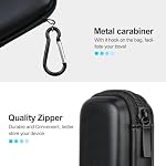 Lacdo Cas de transport dur pour SSK portatif SSD Disques extérieurs à l'état solide 250GB 500GB 1TB 2TB SSD Disque dur externe USB 3.2 Gen2 Dur EVA Sac de voyage antichoc, noir