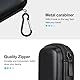 Lacdo Festplattentasche Hartschalentasche für SSK Portable SSD External Solid State Drives 250GB 500GB 1TB 2TB SSD External Hard Drive USB 3.2 Gen2 Hard Eva Aufbewahrungs-Reisetasche, Schwarz