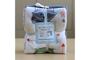 Melissa & Doug Animal Buddies Anti-Pill Premium No-Sew Throw Fleece Kit (50x60)