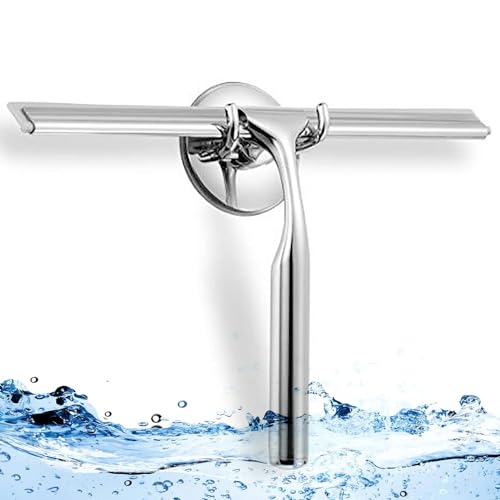 La Mejor Selección de Rasquetas limpiacristales para ducha los 5 más buscados. 45 Luxear Jalador para Vidrios 31 CM de Ancho, Escobilla de Goma para Ducha con Soporte de Ganchos a Juego y 1 Escobilla Goma Repuesto, Limpiador de Vidrio para Ventanas, Espejos...