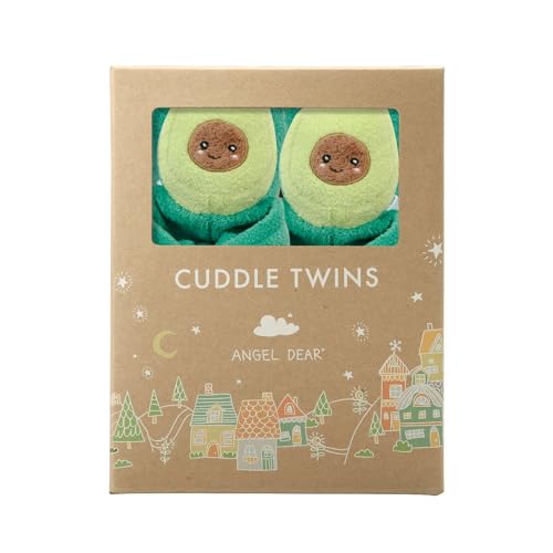 Image of Angel Dear - Avocado, Cuddle Twins Blankie Set