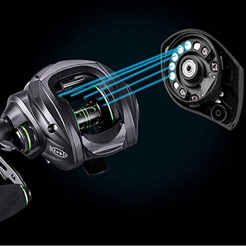 Fishing Reels Reel 7.2:1 4+1BB Bass Fishing Reel 6KG Max Drag Left Right Hand Reel Reinforced Nylon Body White Bass for Inshore Boat Rock Freshwater Saltwater