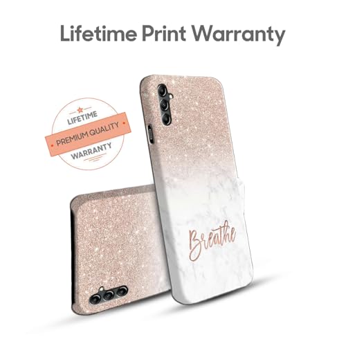 Image of COLORflow Back Cover Compatible with Samsung Galaxy A14 5G / 4G | (Best for Girls) Quotes (Breathe) Marble | Designer Printed Hard CASE Bumper Back Cover Compatible with Samsung Galaxy A14 5G / 4G