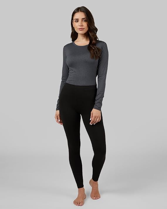 32 درجة حرارة المرأة خفيفة الوزن Baselayer Legging | 4-Way Stretch | تركيب النموذج | الحرارية