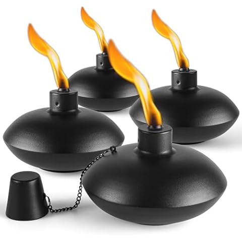 ZSZMFH 4 Pack Refillable Citronella Torches Cover