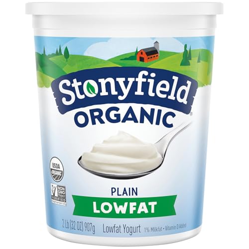 Stonyfield Farm Yogurt, Plain, Low Fat, 32 oz