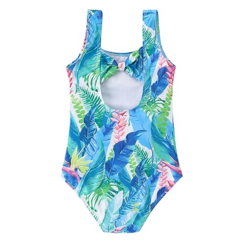 Image of Toddler Swimsuit Girl One Piece Rash Guard Tankini Bathing Suit Little Girls Sleeveless Quick Dry Swimwear 4-8 Years