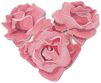 Custom Heart of Roses Embroidered Iron on/Sew Patch 7.81" * 6.31" [Made in USA]