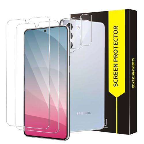 Cable Leader 2+2 Stück Schutzfolie für Panzerglas für Samsung Galaxy S21 Plus 5G 2.5D Hülle Freundllich 9H Härte Anti-Kratzen Stoßfänger HD-Klar Kristallklar Sensitive Touch Samsung S21 Plus Folie