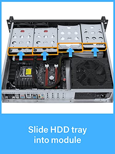 Image of Rosewill 2U Server Chassis Rackmount Case | 4 x 3.5 /2.5 inch HDD, 1 x 5.25 Device | Micro-ATX Compatible | 2 x 80mm PWM Fans | 2 x USB 3.0 | RSV-Z2700U