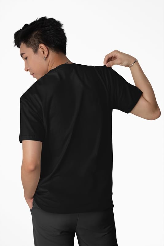 Image of Solid T Shirt for Men | Men's Premium Cotton T-Shirt | Round Neck | Regular Fit | Comfortable Fabric | Stylish & Lightweight | Perfect for Everyday Use