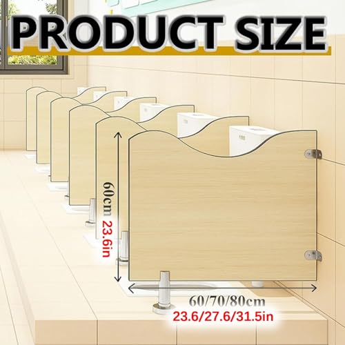 Mampara de urinario infantil de 60x60 cm panel divisor para suelo 2