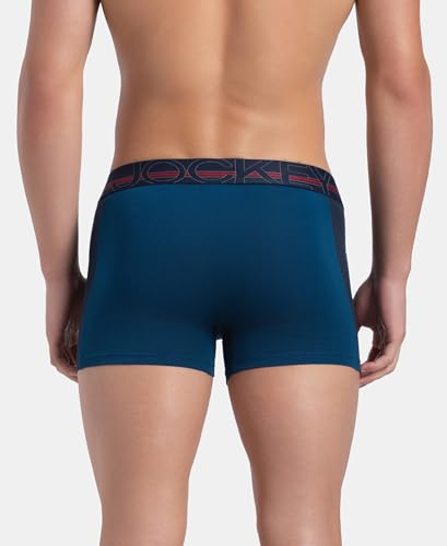 Image of Jockey US21 Men's Super Combed Cotton Elastane Stretch Solid Trunk with Ultrasoft Waistband