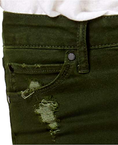 Articles of Society Womens Sarah Distressed Raw Hem Ankle Jeans Green 273