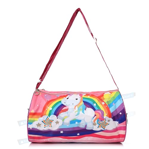 Image of Asera Polyester 6 Pcs Duffle Bag for Kids /Boys /Girls | Whimsical and Sturdy Bag | Best for Travel and Play | Return Gifts Birthday Party for Kids (Unicorn), Multicolour