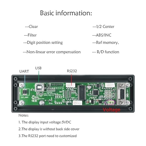 Linear Encoder Kit ES-19 Digital 1 Eje para Fresadora miniatura 4