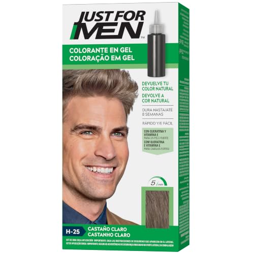 Just For Men Tinte en Gel, Coloración Masculina, Tono Castaño Claro H25