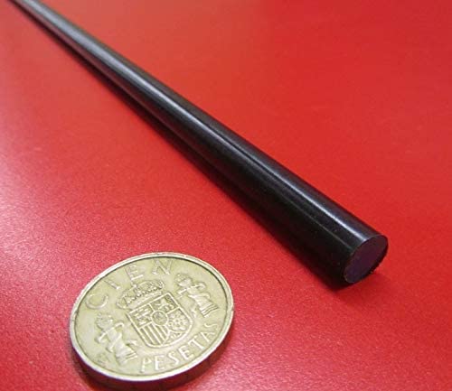 Miniatura 9 de Varilla redonda de acetal POM negro Delrin 0.375" (38") de diámetro x 5 pies de longitud, 4 piezas